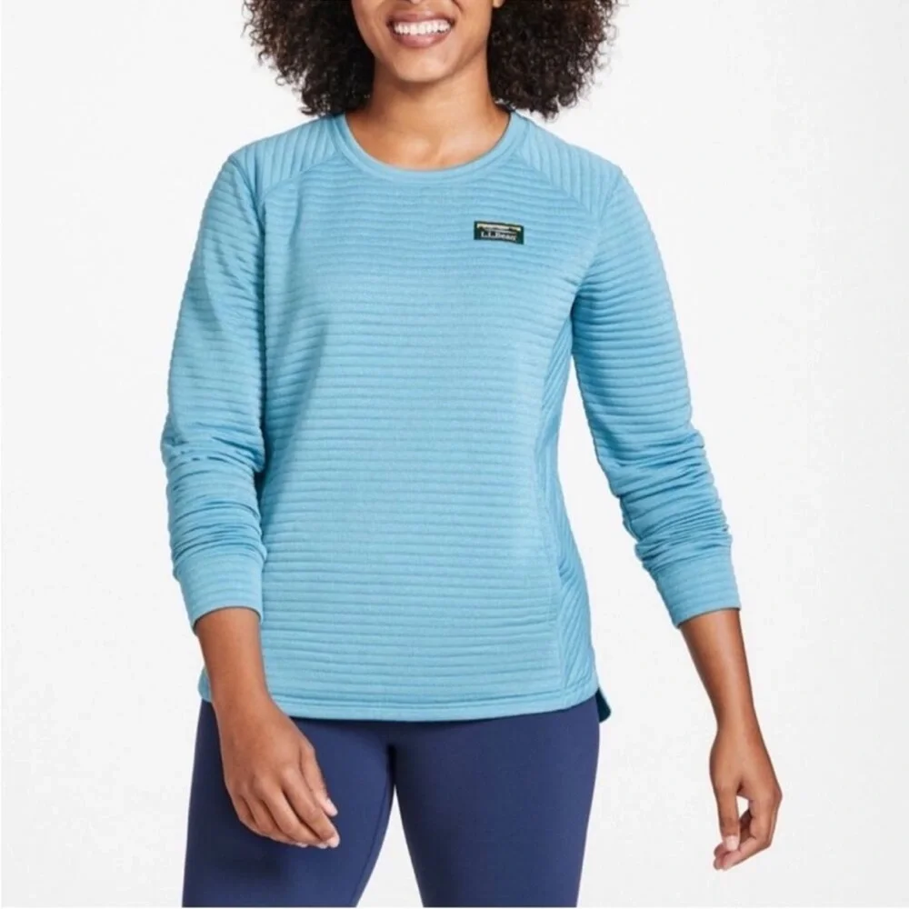 L.L. Bean Airlight Knit Pullover Top in Grey Size Large - Picture 6 of 6